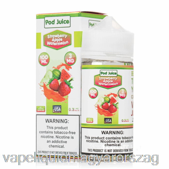 Eper Alma Görögdinnye - Hüvelylé - 100ml 6mg Vape Pen